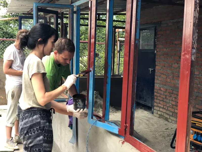 Bau- und Renovierungsprojekt Nepal – Freiwillige beim Bauen in Kathmandu