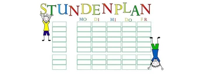 Stundenplan - Au-Pair für Gastfamilien