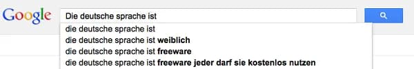 Google-Suche Deutsche Sprache lehren