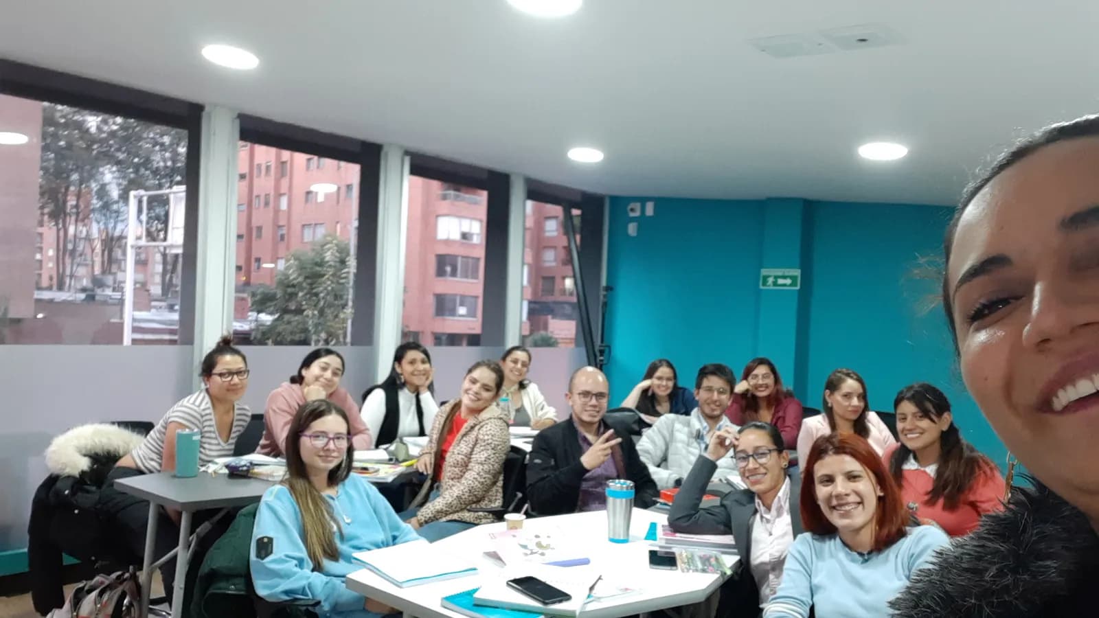 Au-Pairs aus Bogota im Deutschkurs