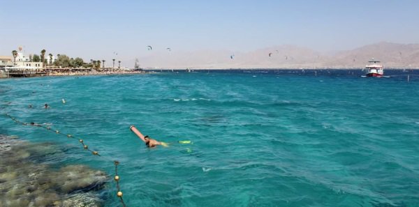 Ein schöner Blick auf die Korallenriffe in Eilat